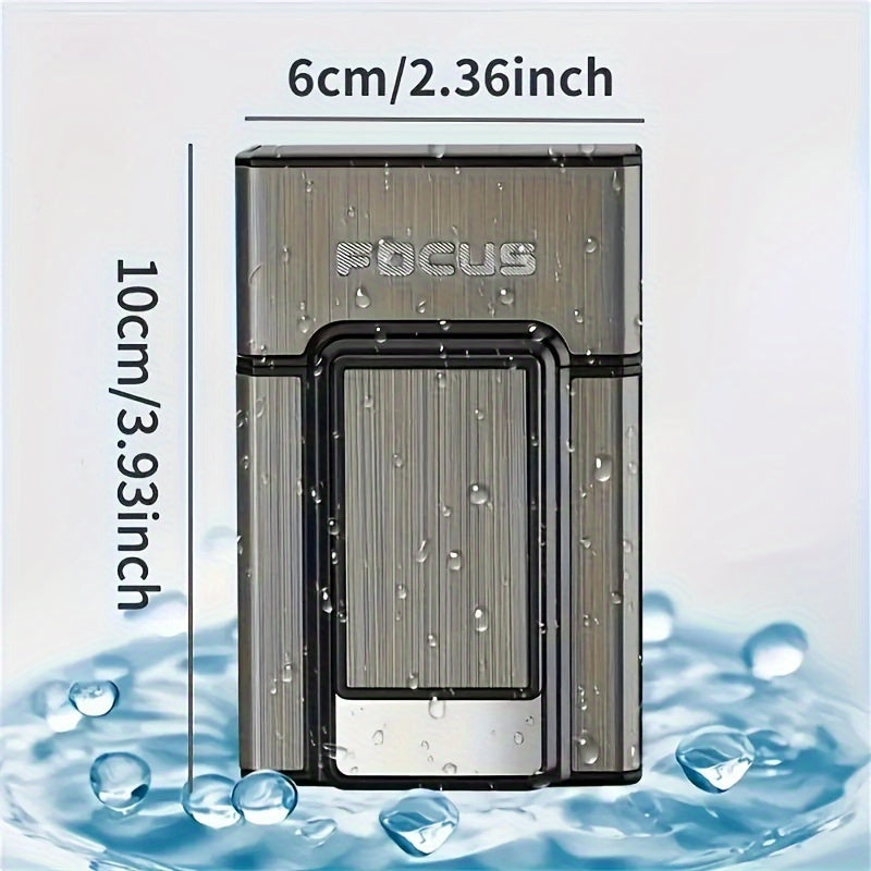 1-Pack 20pcs Cigarette Capacity Cigarette Box Lighter, Aluminum Cigarette Case with USB Rechargeable Lighter