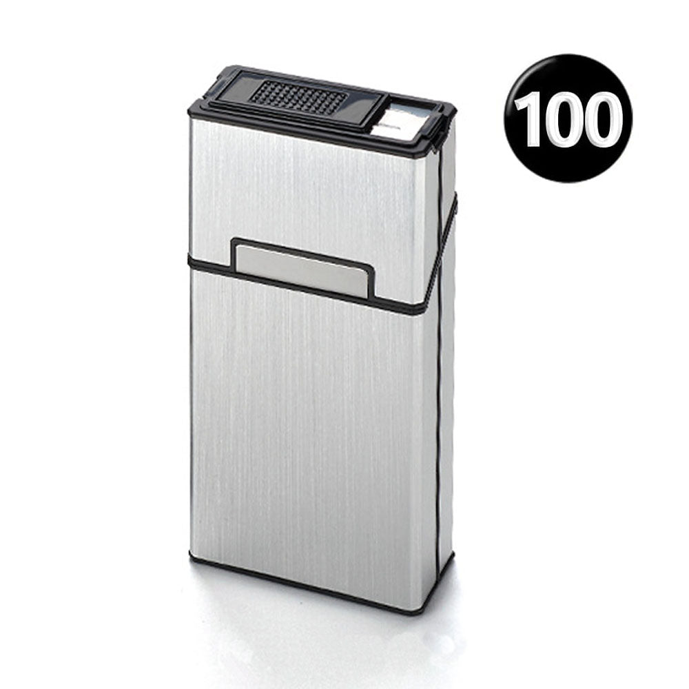 Cigarette Case with USB Rechargeable Lighter for 100mm,Holds 20 pcs 100S