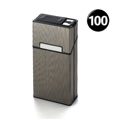 Cigarette Case with USB Rechargeable Lighter for 100mm,Holds 20 pcs 100S