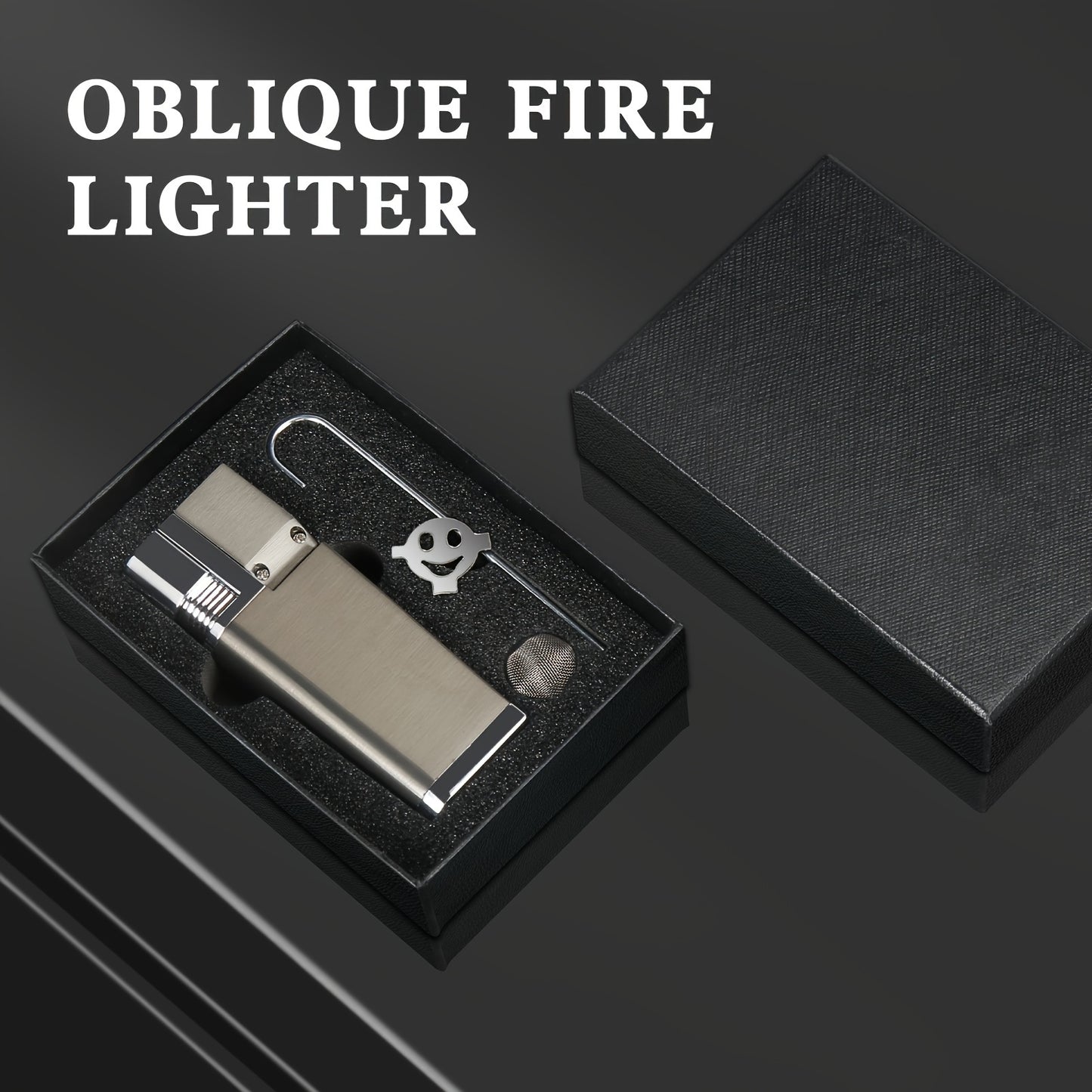 (Butane Gas NOT Included) 2-in-1 Dual Function Refillable Metal Torch Lighter, Foldable Handheld Torch Lighter