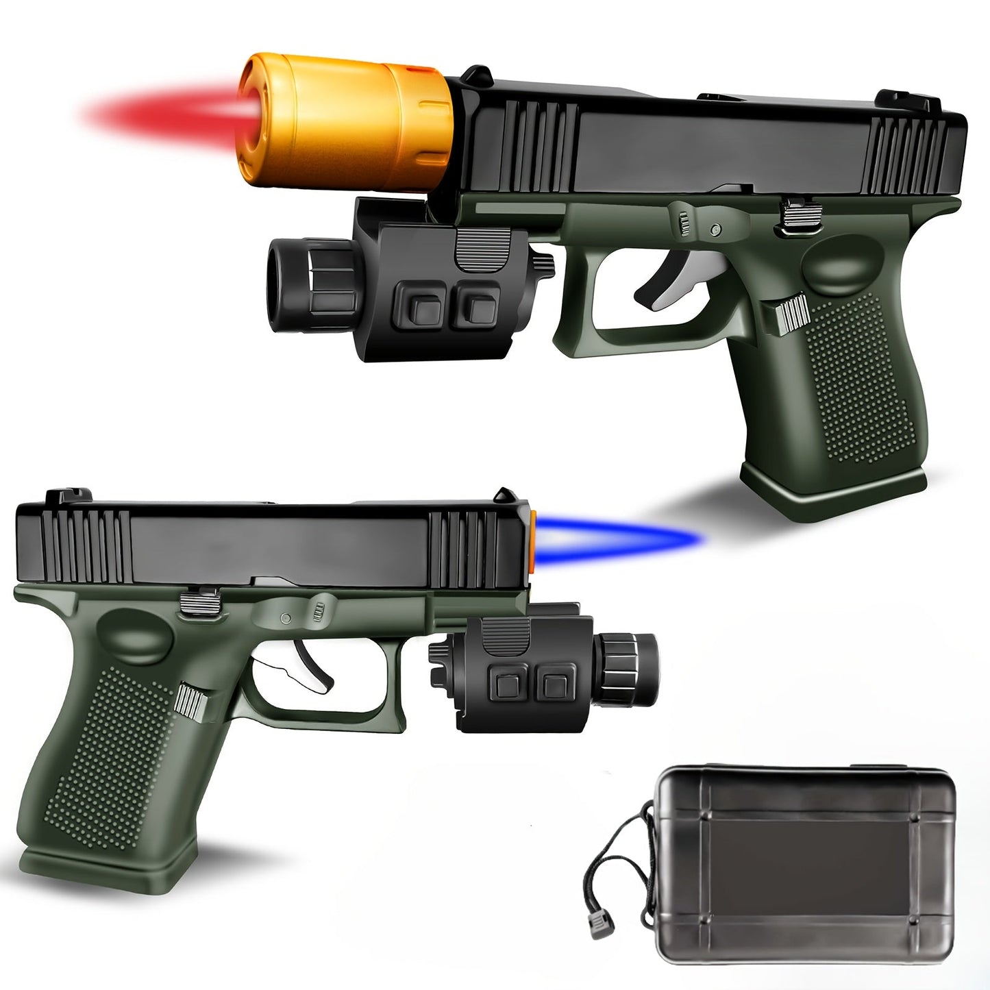 (Butane Gas Not Included) Unique Cool Lighter for Men, Windproof Torch Lighter, Refillable Torch Lighter,Adjustable Red/ Blue Jet Flame Lighter for Outdoor BBQ,  Baking, Kitchen, Camping Daily Use