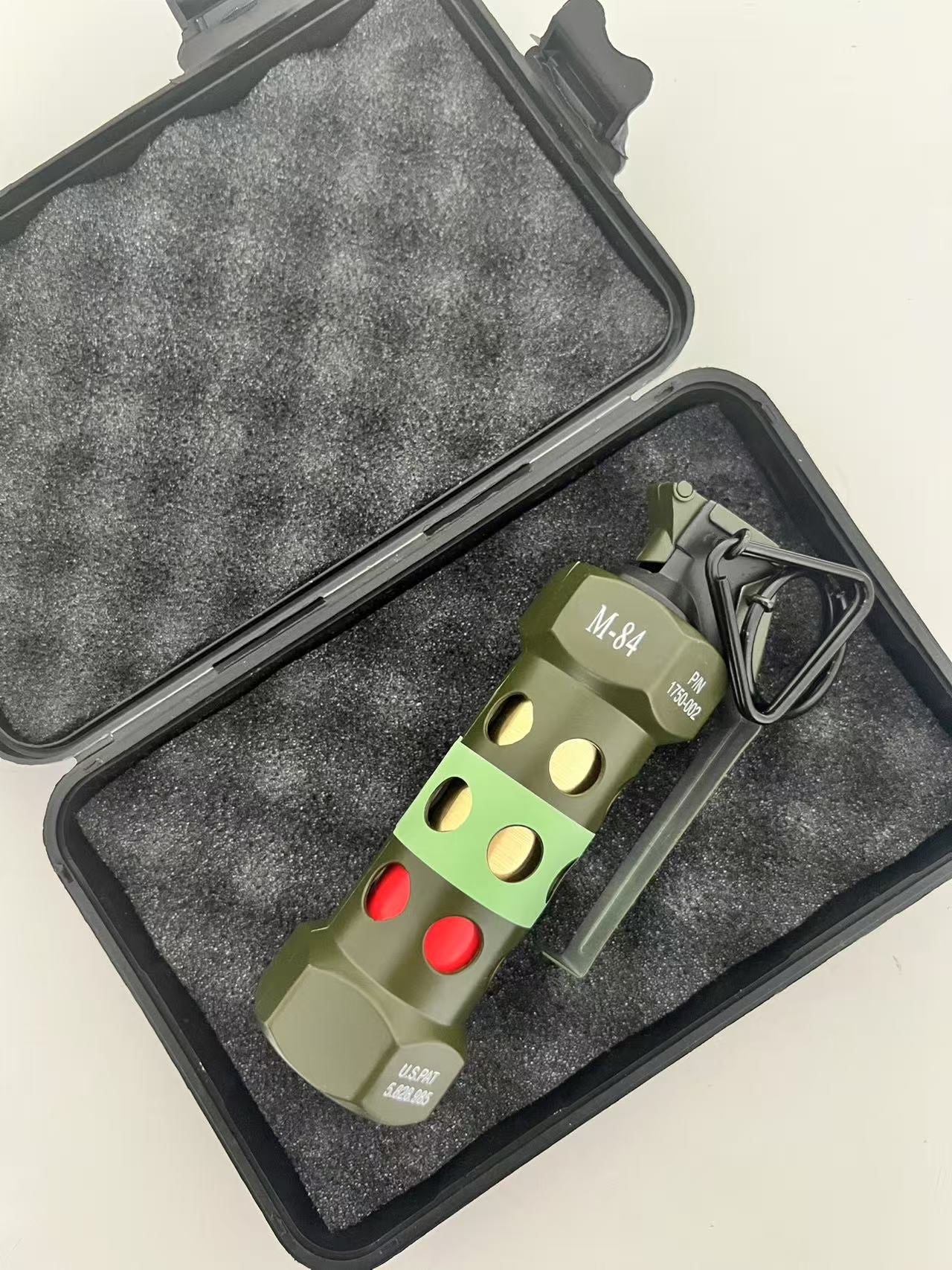 (Butane Gas Not Included) Windproof Refillable Butane Torch Lighter - Zinc Alloy, Military-Style Design with Blue Flame, Adjustable Flame, Perfect for Camping, BBQ