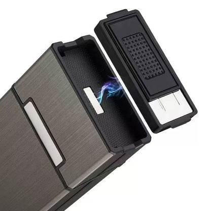 Cigarette Case with USB Rechargeable Lighter for 100mm,Holds 20 pcs 100S