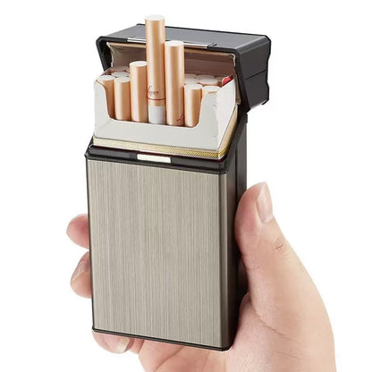 Cigarette Case with USB Rechargeable Lighter for 100mm,Holds 20 pcs 100S